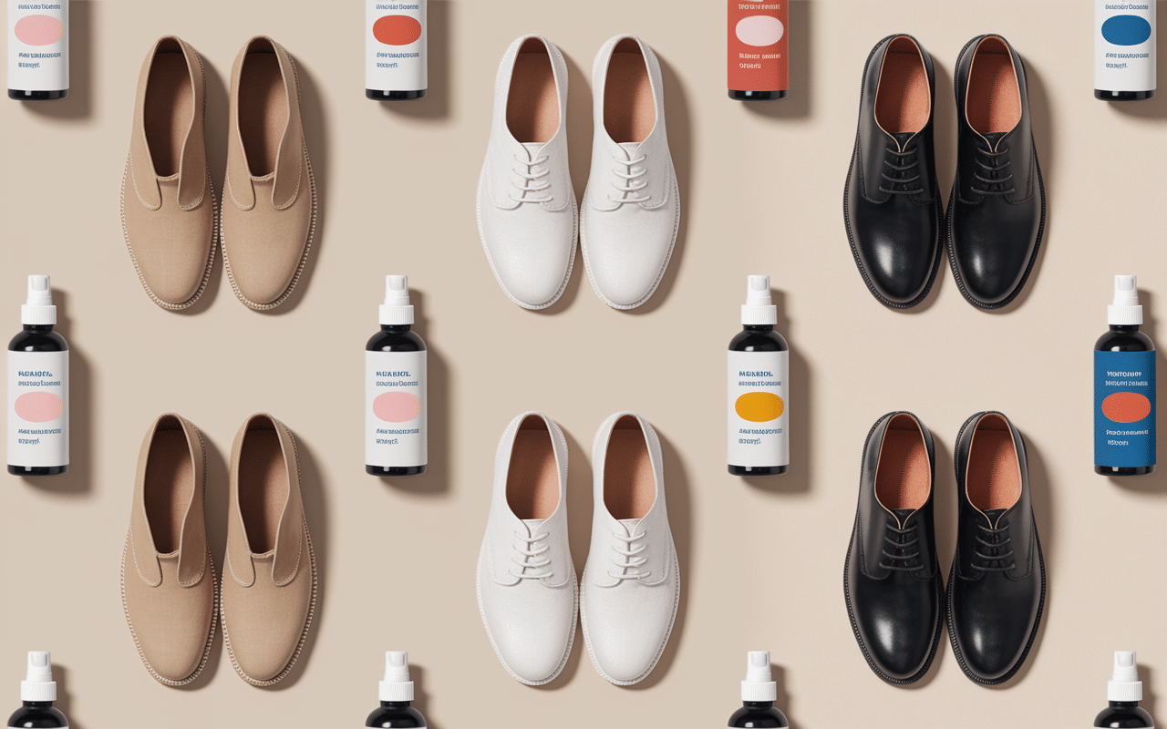 Types chaussures et sprays imperméabilisants