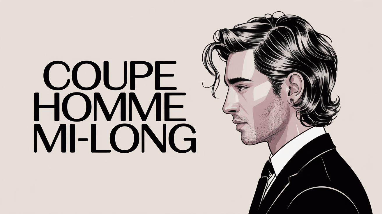 Portrait artistique coupe homme mi long