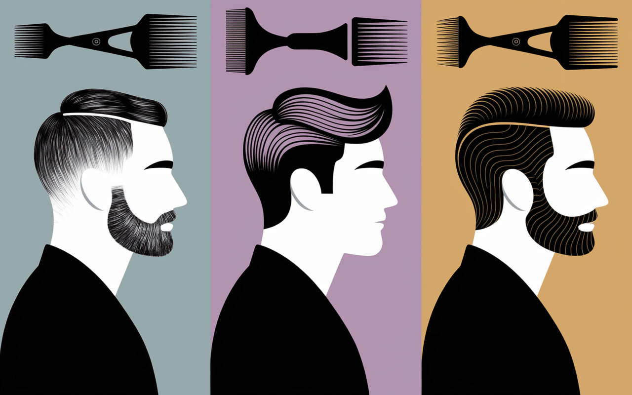 Silhouettes avec coiffures mi-longues tendance