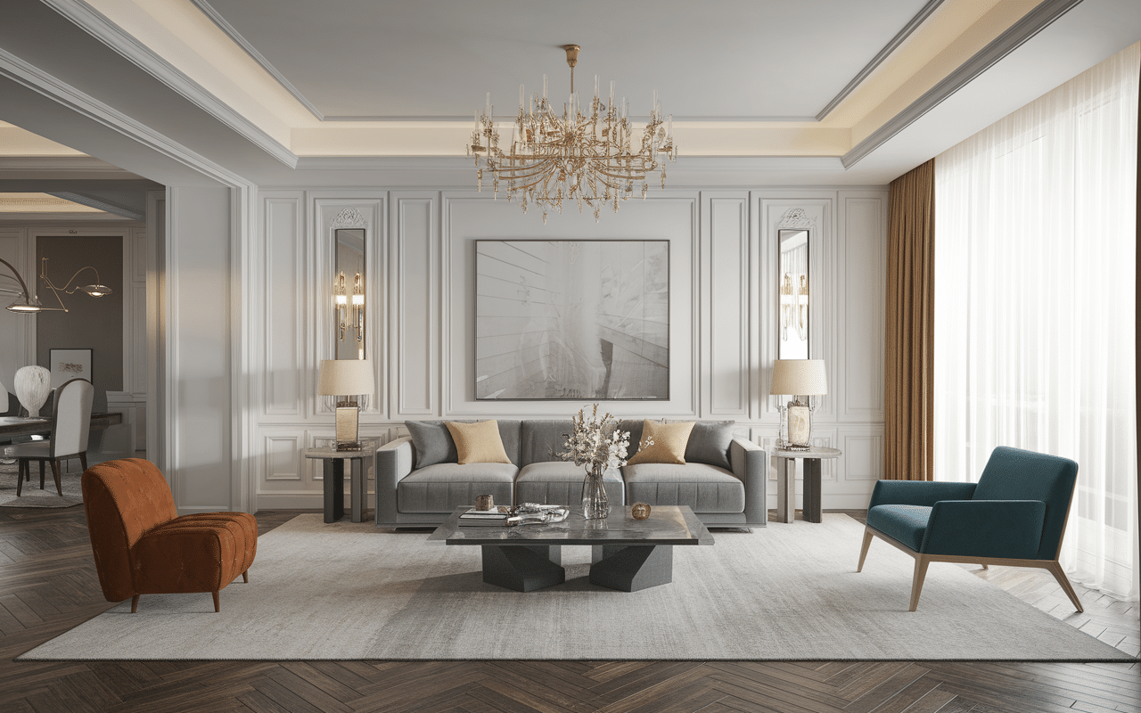 Table basse chic vue artistique moderne