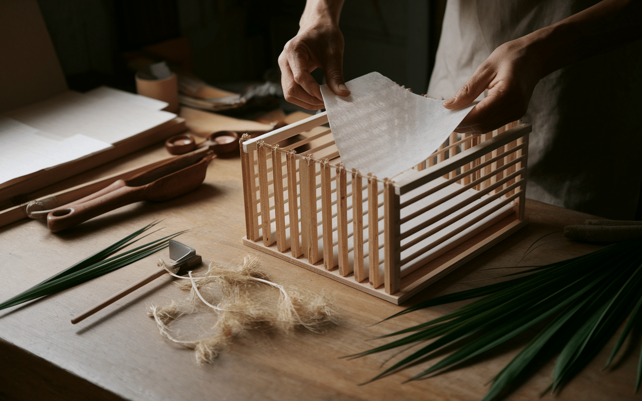 Atelier artisanal de lampes japonaises