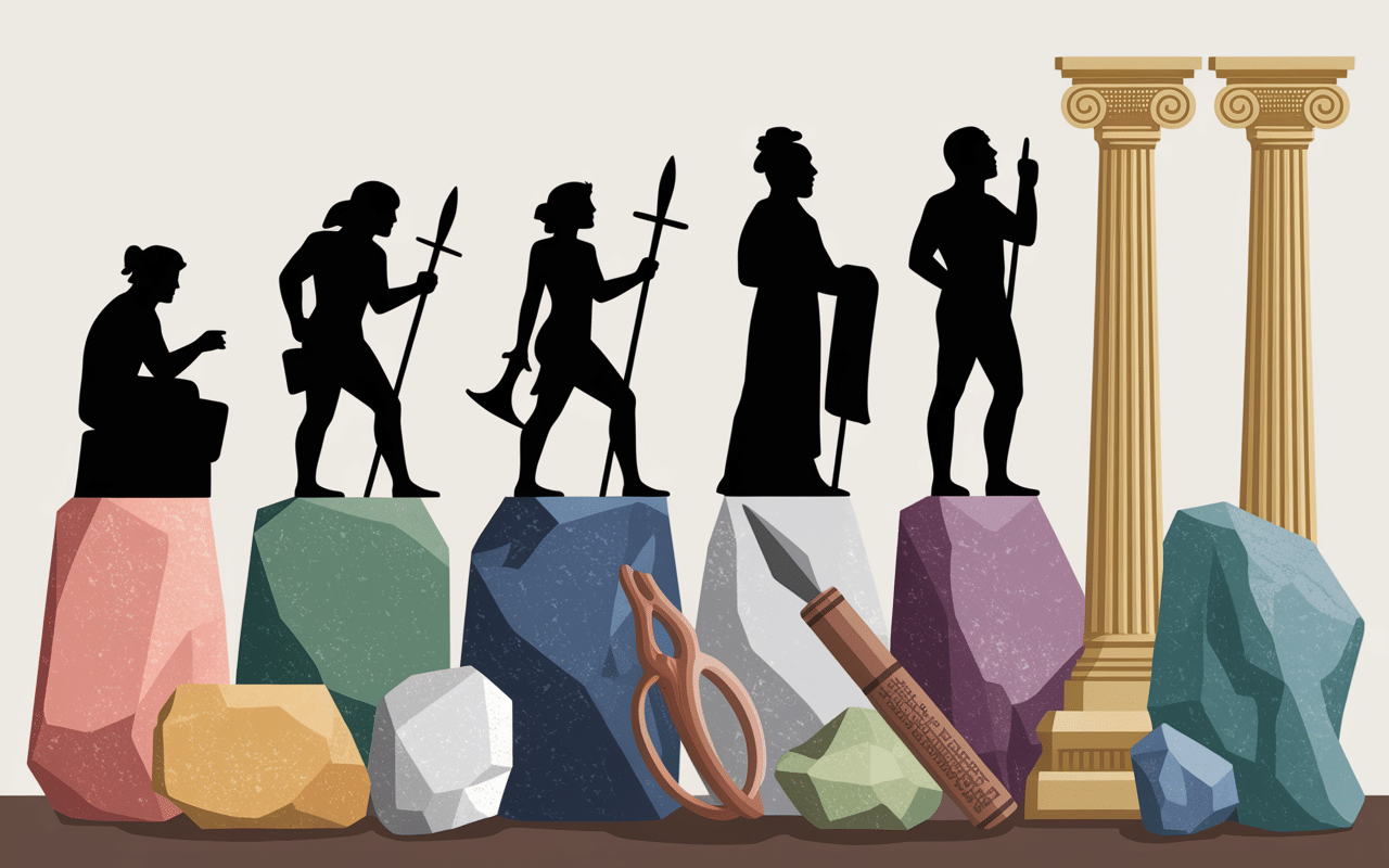 frise historique bague en camée