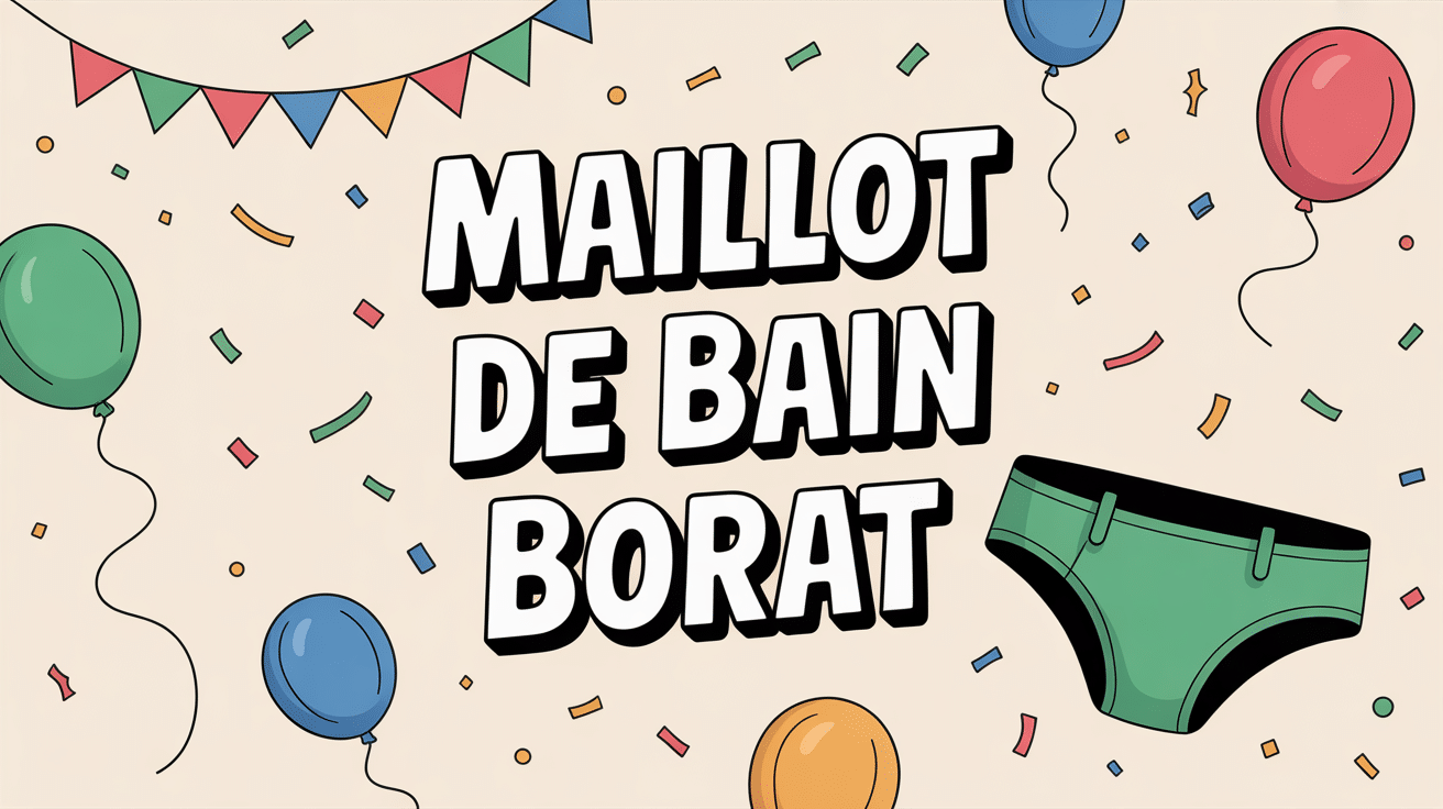 Illustration festive maillot de bain Borat