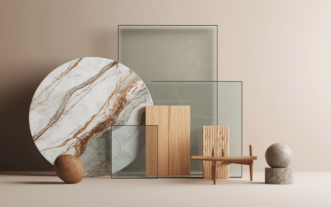 Matériaux table basse chic moderne