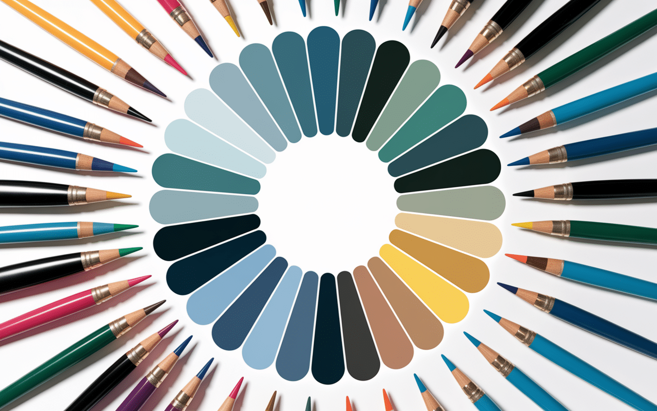 Nuances artistiques bleu celadon