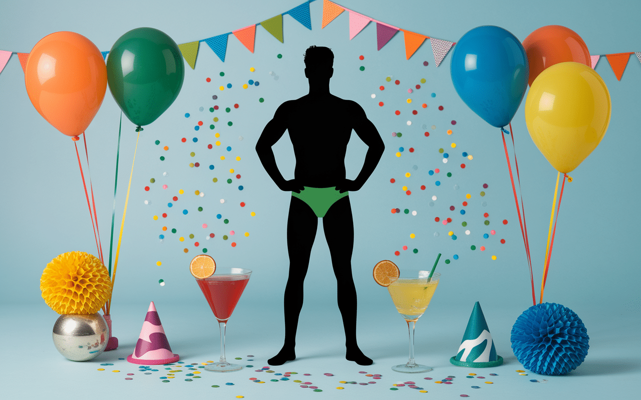 Fête en maillot de bain Borat