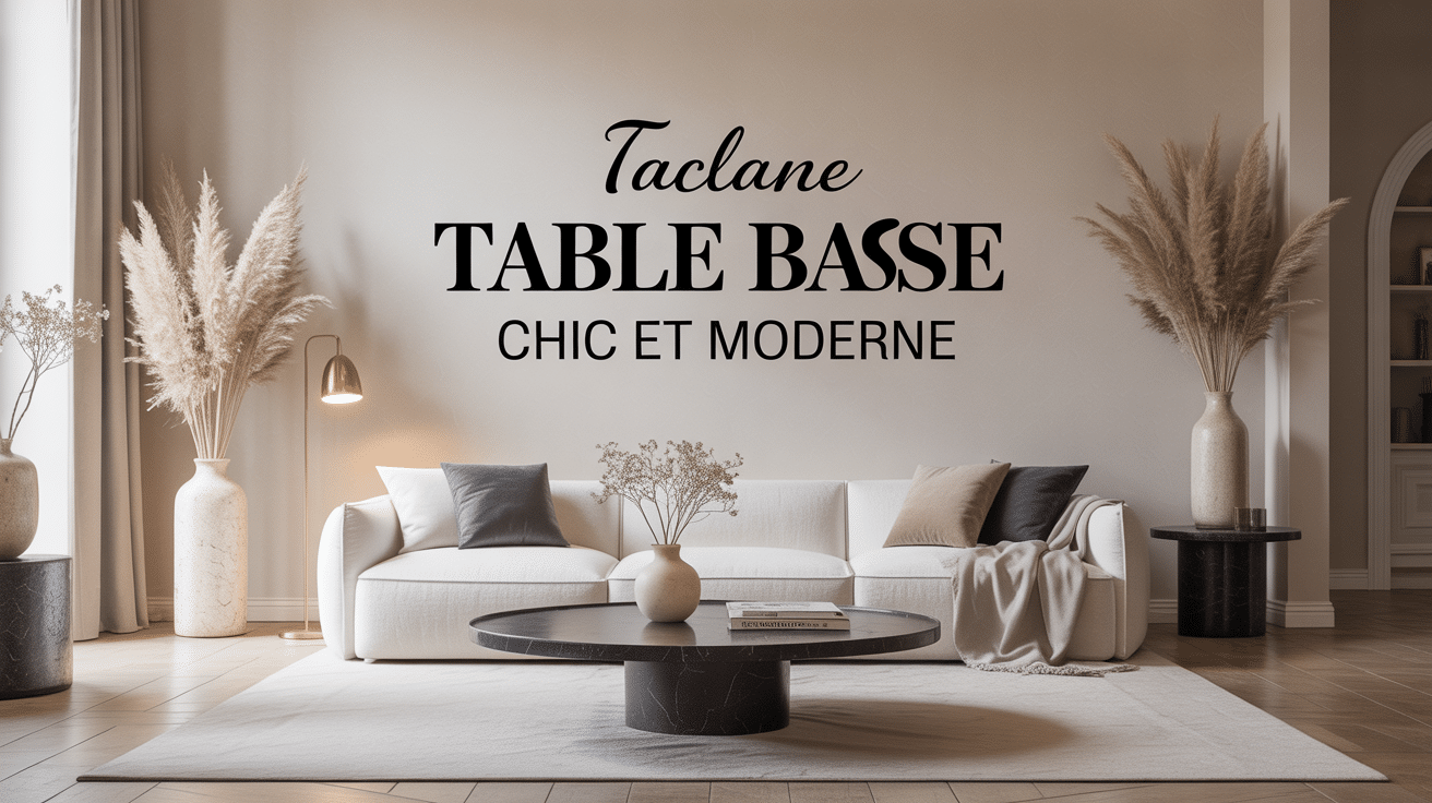 Salon avec table basse chic et moderne
