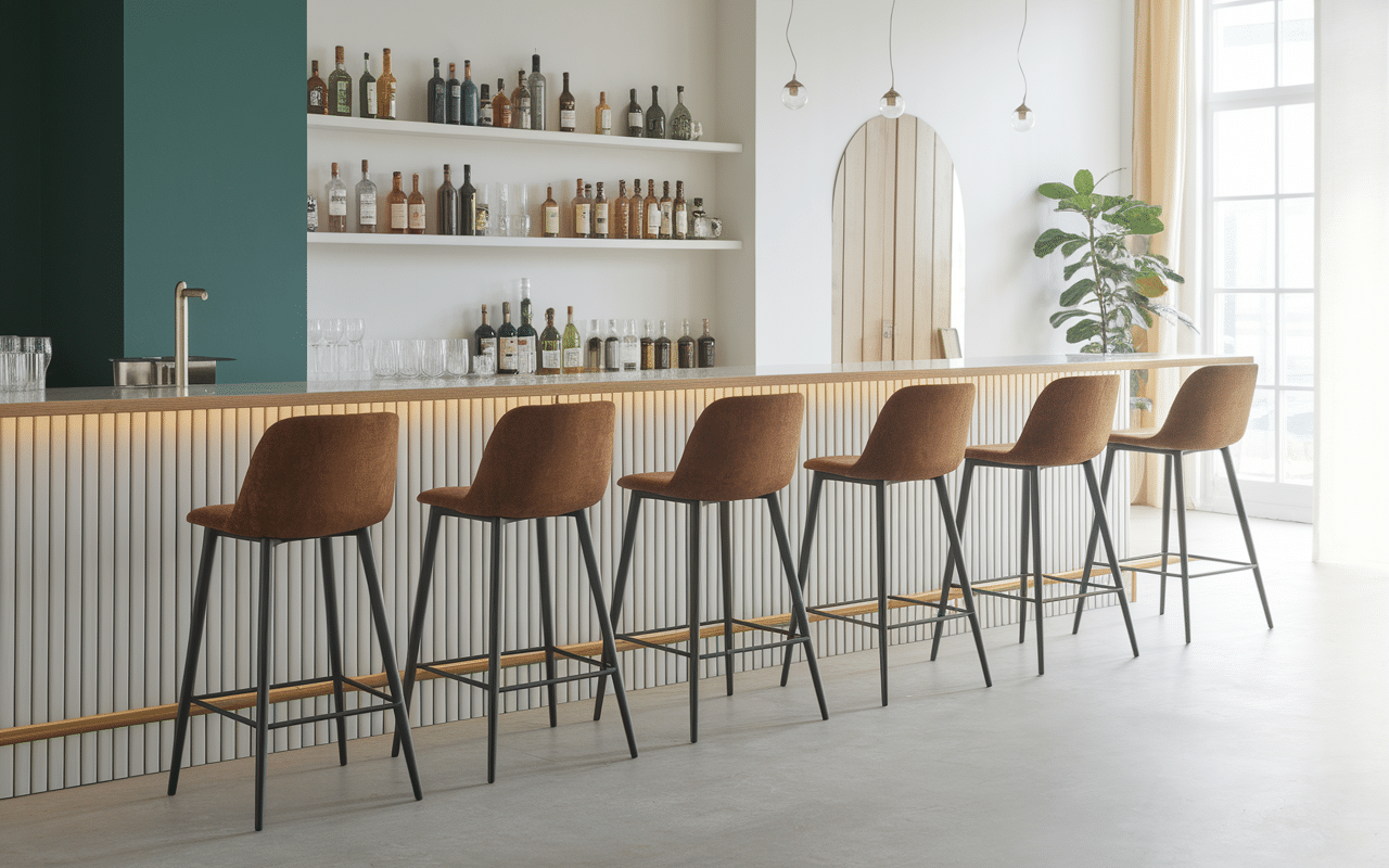 Tabourets modernes pour différentes hauteurs de table haute