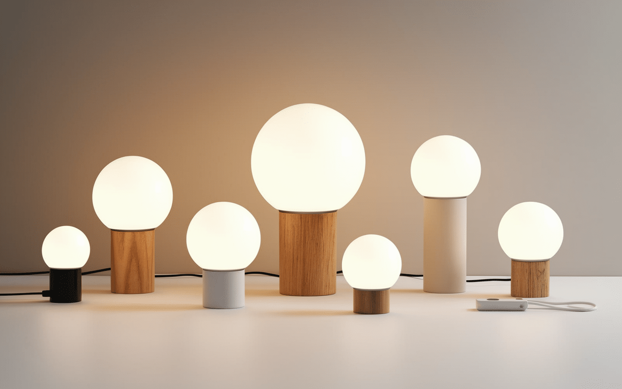 Différents modèles de lampes lunaires