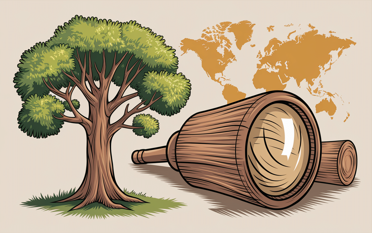 Illustration coupe transversale bois d’Igor anneaux dorés