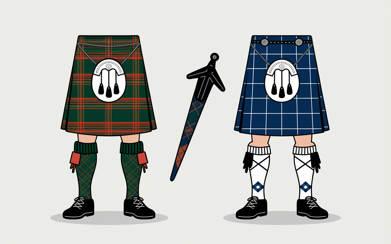 evolution kilt moderne homme graphique