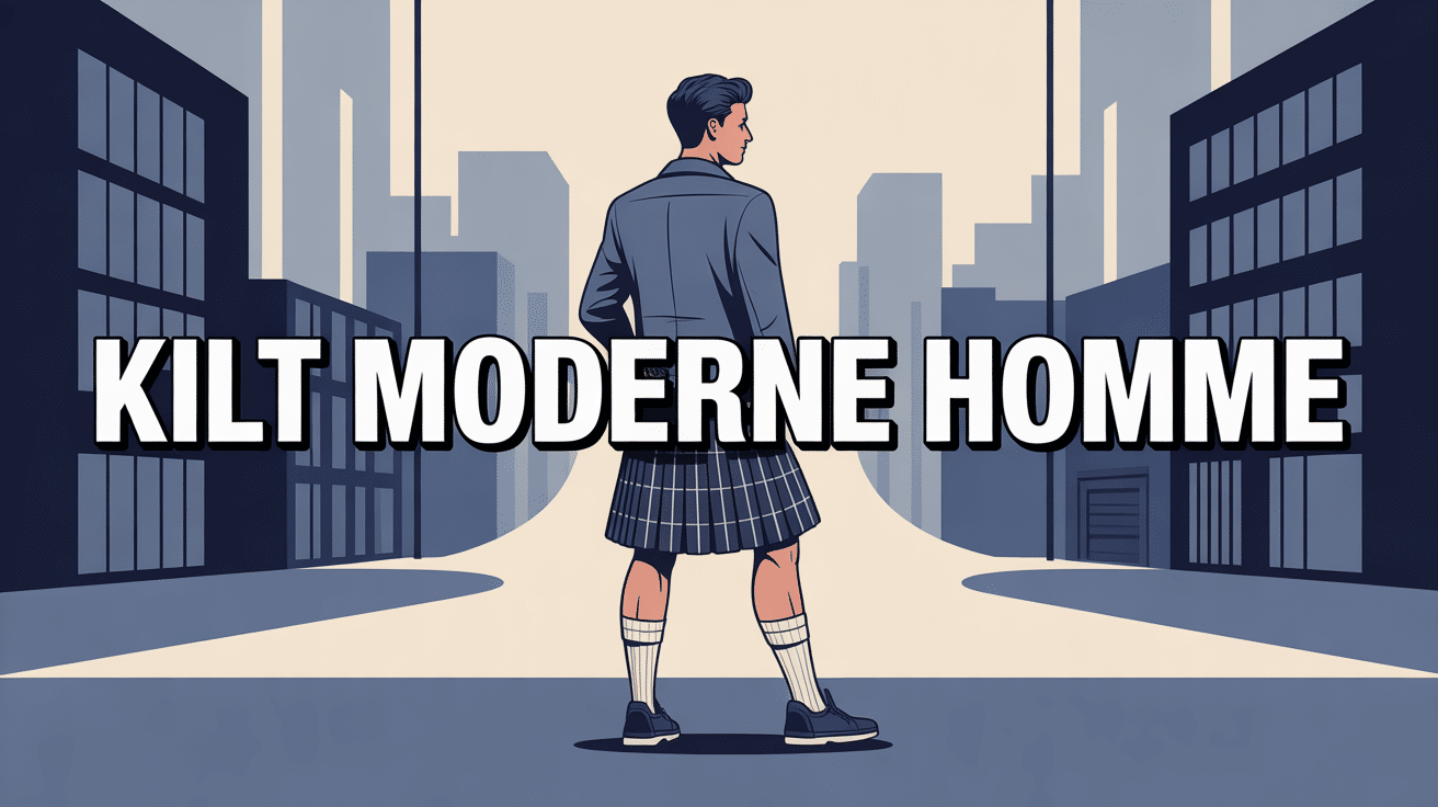 kilt moderne homme illustration urbaine