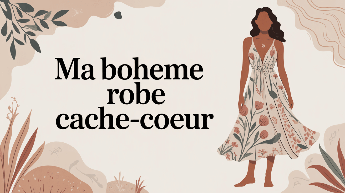 ma boheme robe cache-cœur portée en décor bohème tendance
