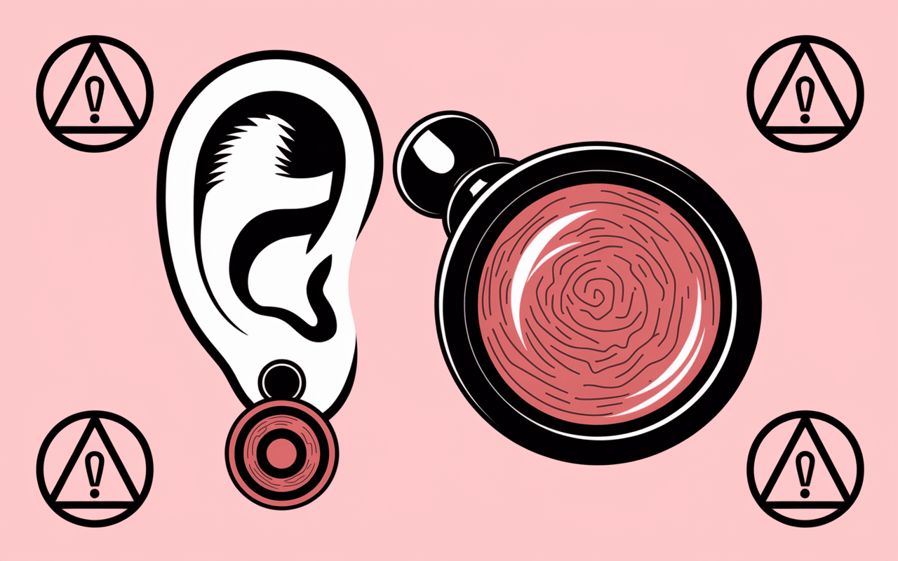 Peut-on repercer une oreille au même endroit, oreille cicatrisée, loupe sur tissu