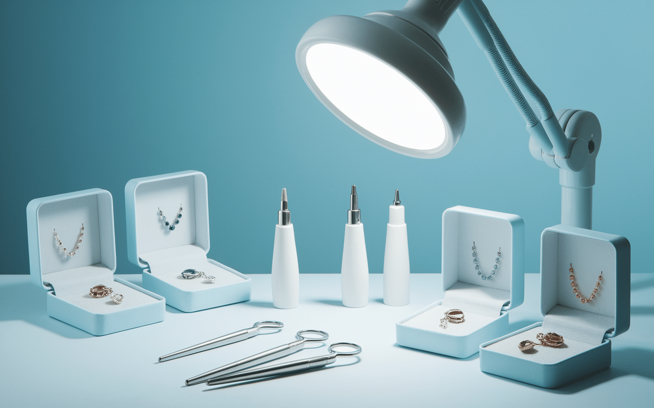 Peut-on repercer une oreille au même endroit, salon pro, outils stériles, présentoir bijoux