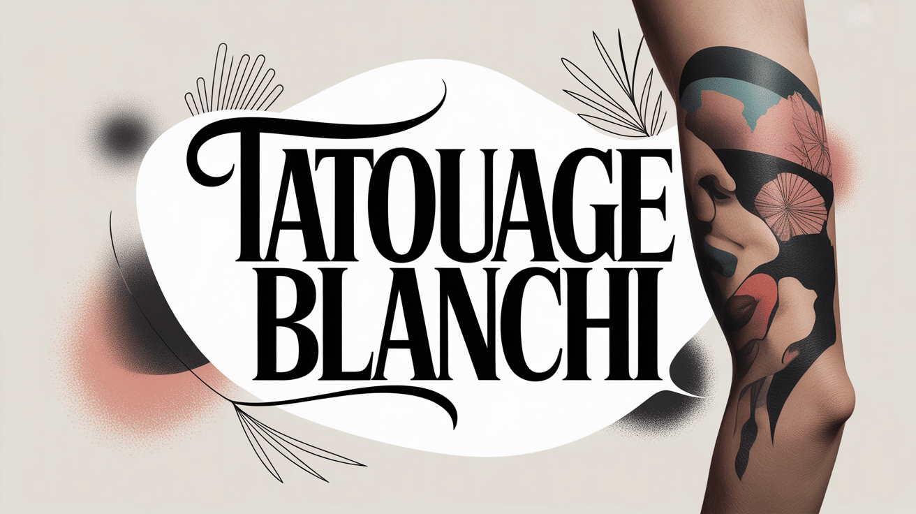 Gros plan tatouage blanchi zones blanches et ternes
