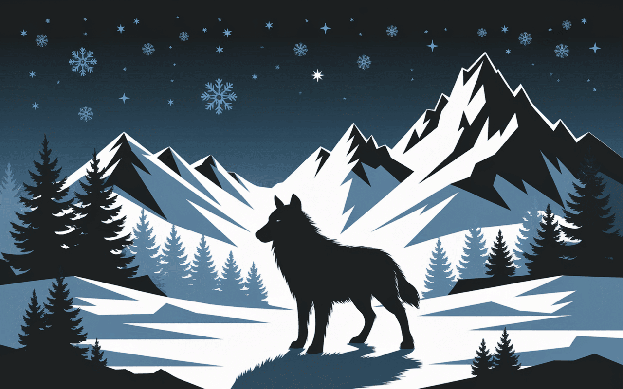 Tatouage loup viking silhouette symbolique