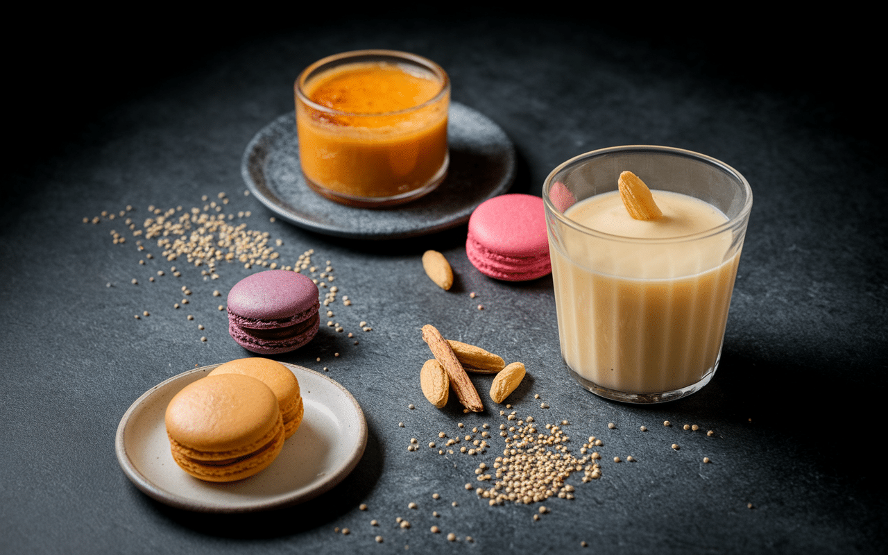 Desserts et gousses de baccara vanille en cuisine