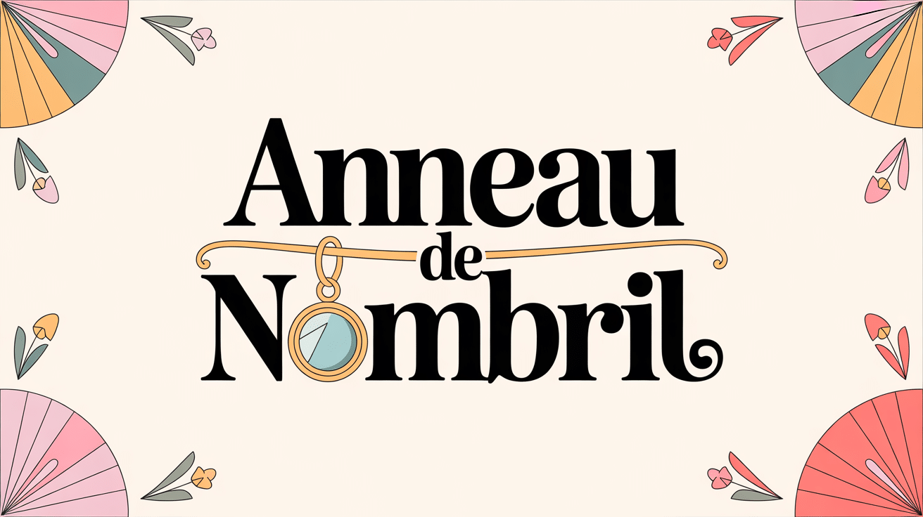 Illustration anneau nombril piercing stylisé moderne