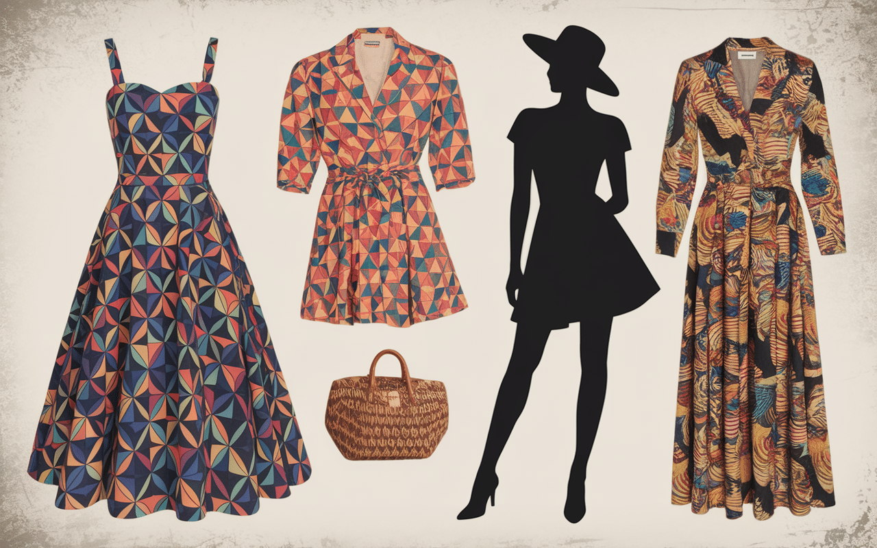 collection robes année 60 trapèze et psychédélique