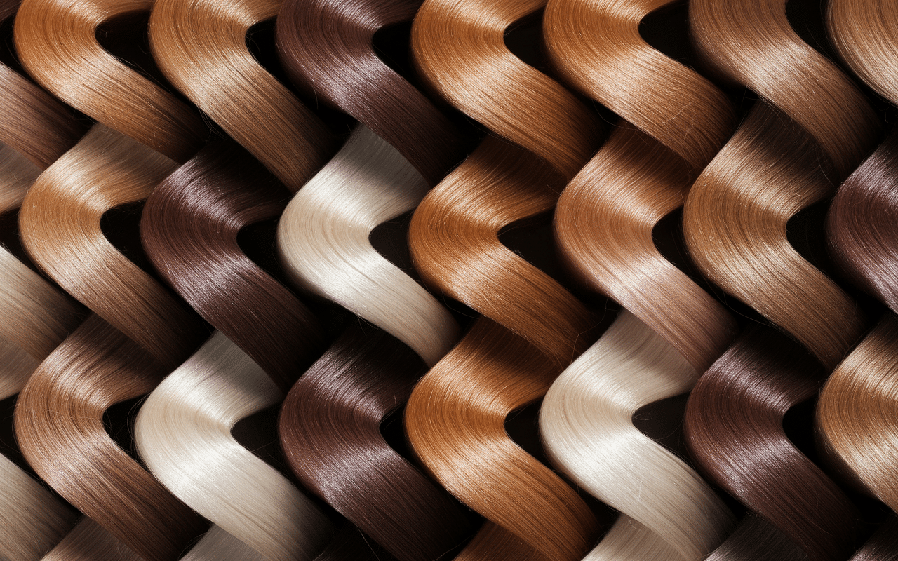 Mèches cheveux lisses nuance caramel doré