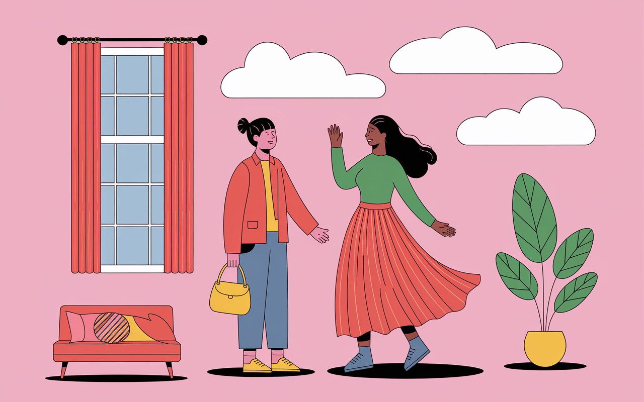 Scene billowy rideaux jupe ondule nuages