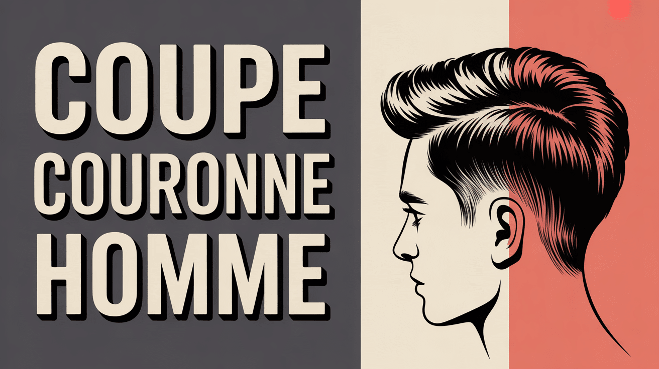 Coupe couronne homme vue de près avec côtés rasés