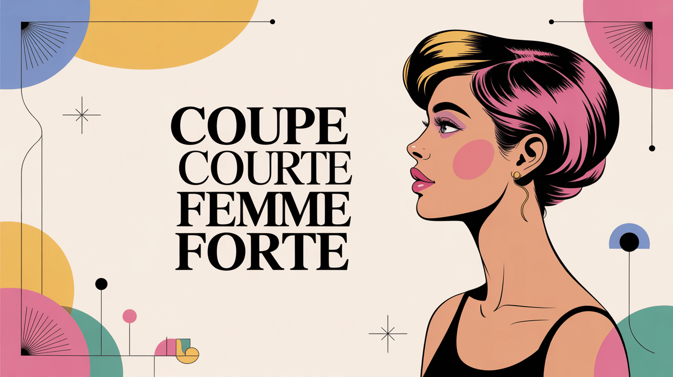 Femme forte coupe courte élégante cheveux châtains