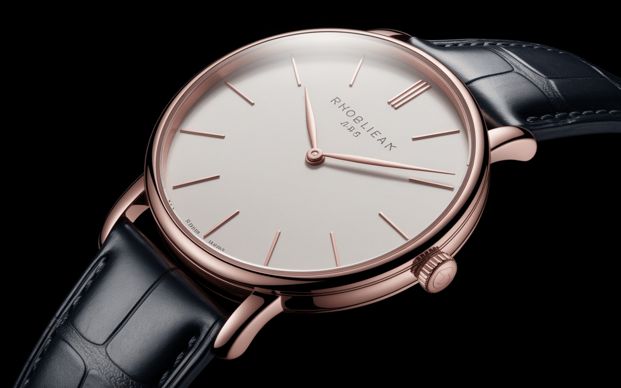 Zoom montre classe homme design épuré