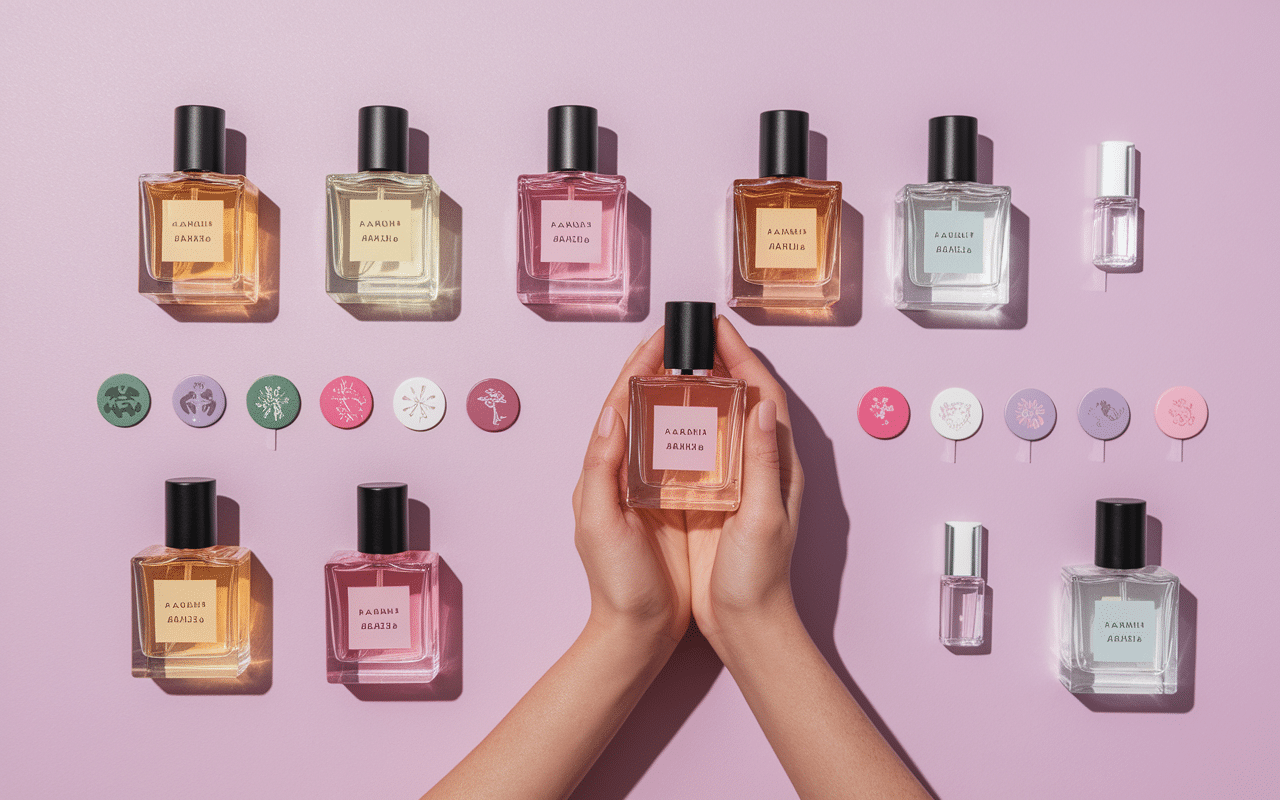 Choix divain parfum flacons et échantillons miniatures