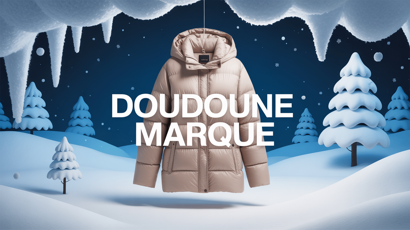 Doudoune marque moderne suspendue neige