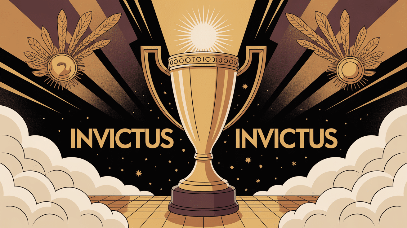 invictus invictus illustration trophée doré victoire