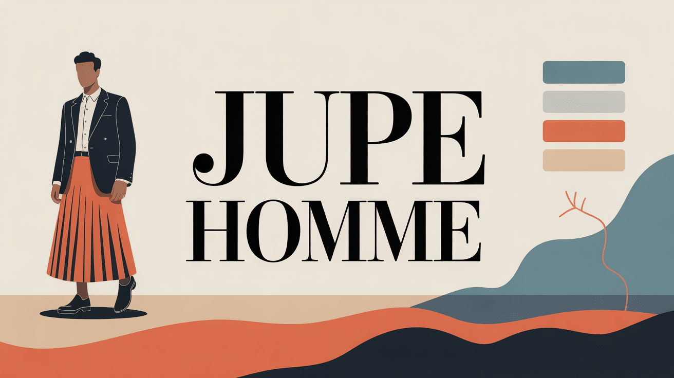 Illustration silhouette jupe homme mode moderne