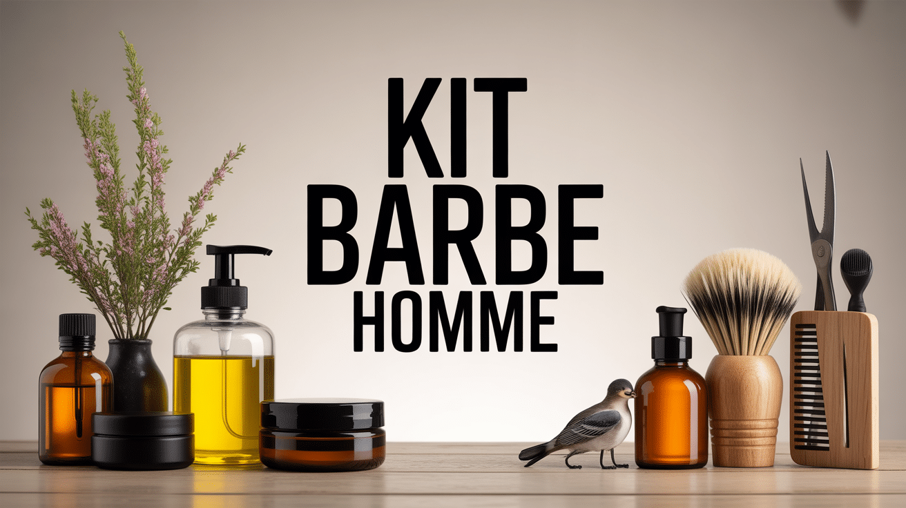 Kit barbe homme produits premium en composition élégante