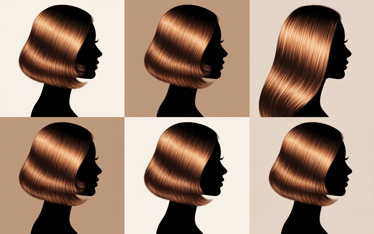 meches caramel différentes longueurs collage