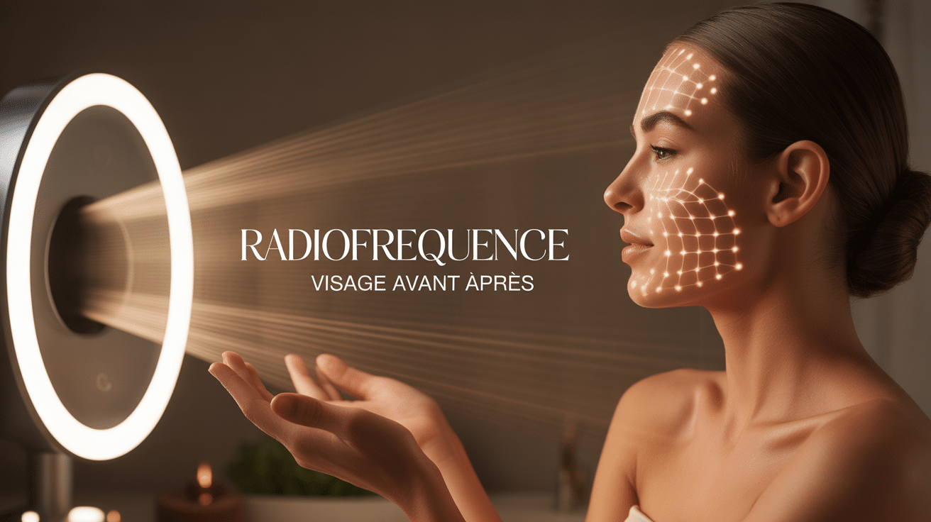 radiofréquence visage avant après femme spa peau lumineuse