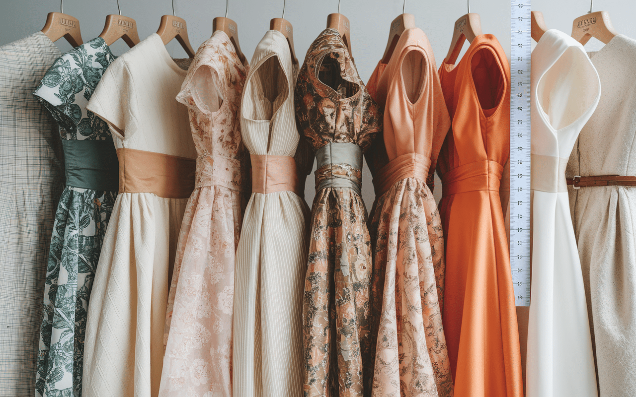 différents modèles robe licorne sur cintres