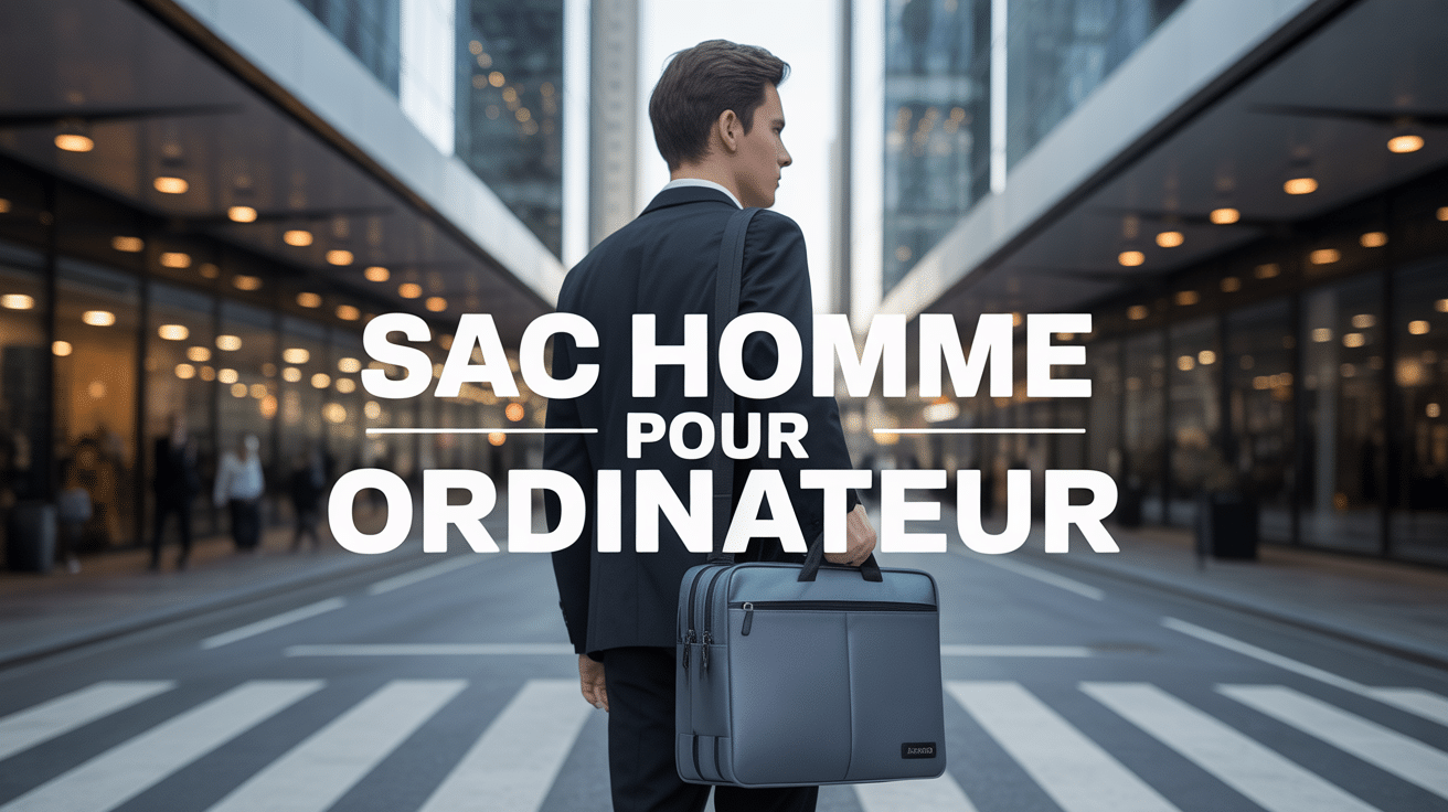 Homme d'affaires sac homme pour ordinateur dans la ville