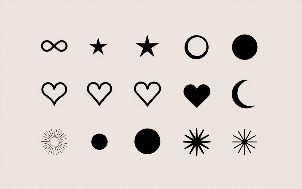 Tatouages frere et soeur symboles minimalistes collection