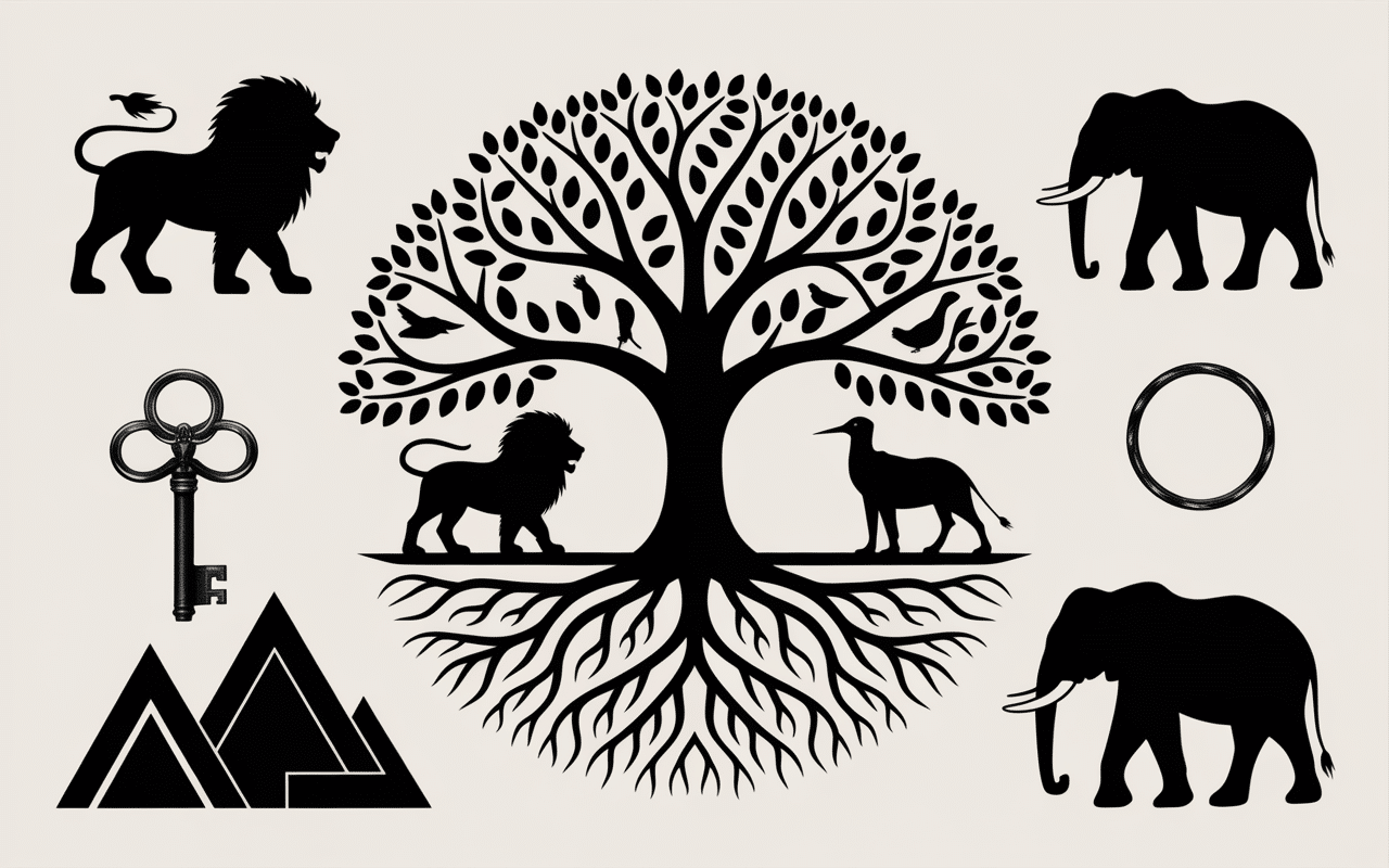 Symboles tatouage frere et soeur racines animaux totems