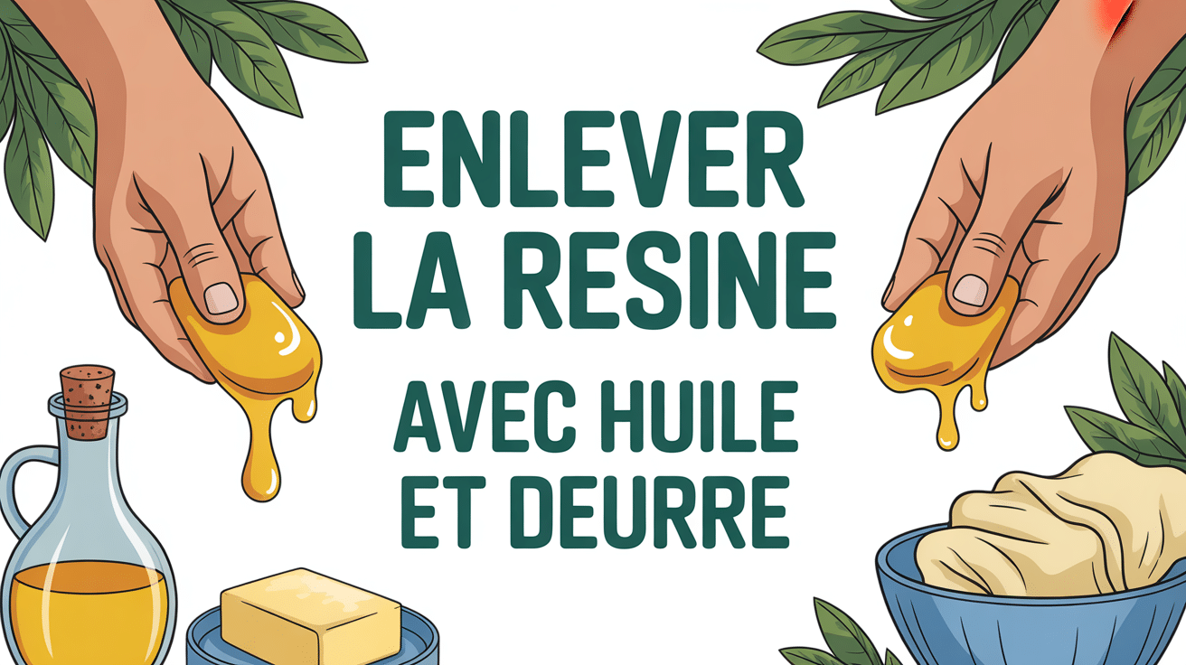 Astuce de grand-mère pour enlever la résine facilement avec huile et beurre