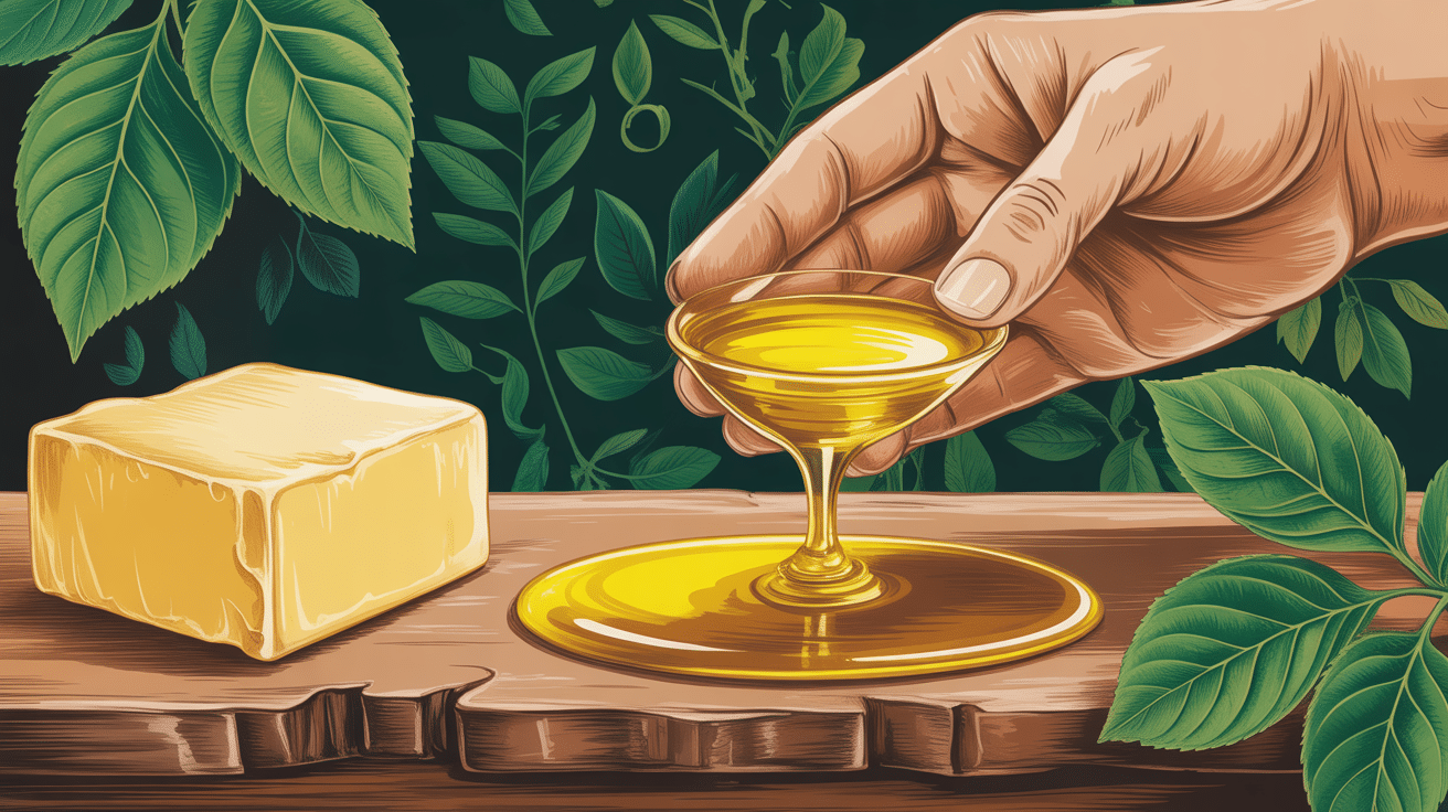 Astuce de grand-mère pour enlever la résine sur la peau avec huile et beurre