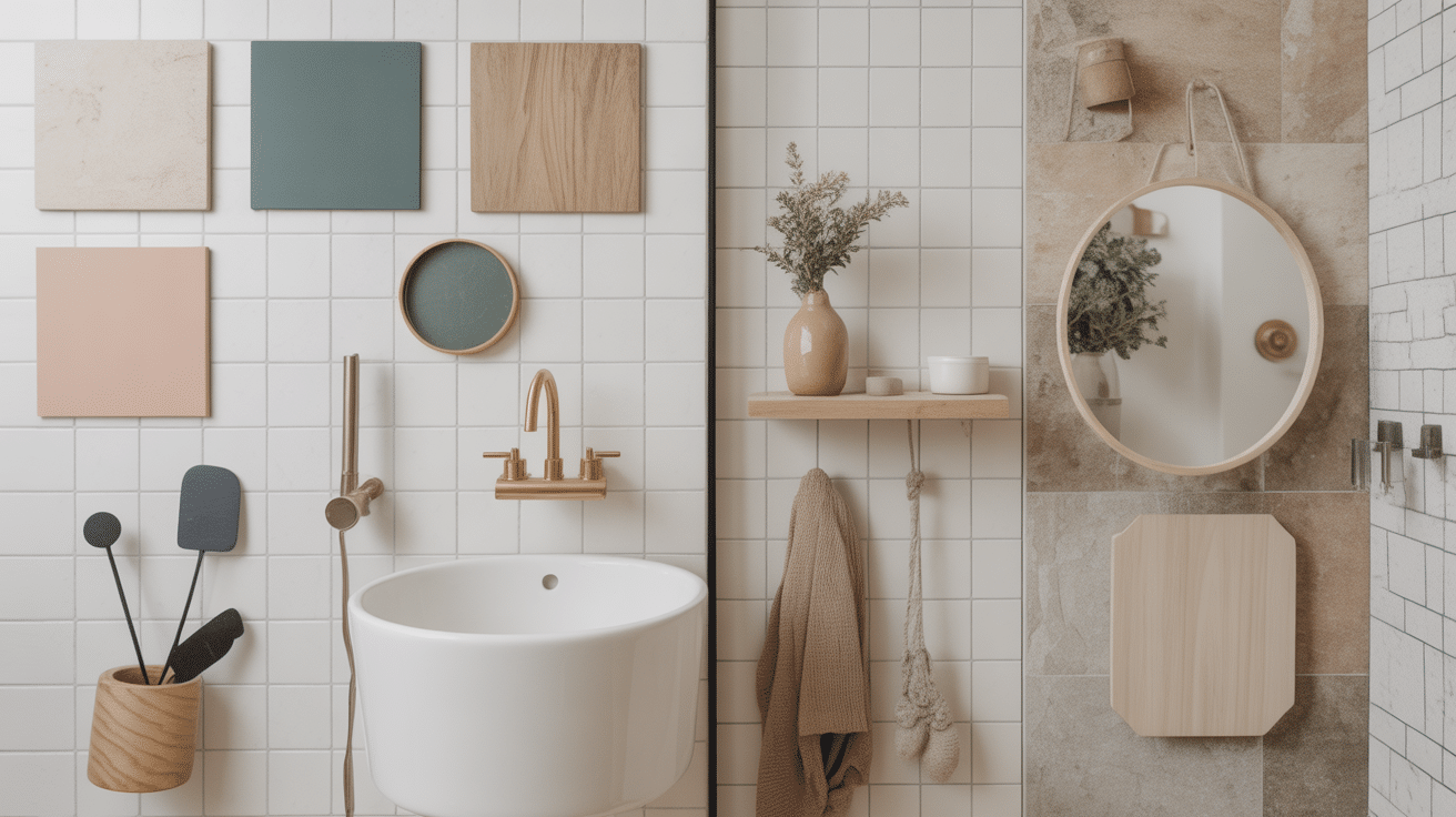 aubade salle de bain moodboard carrelage couleur aménagement