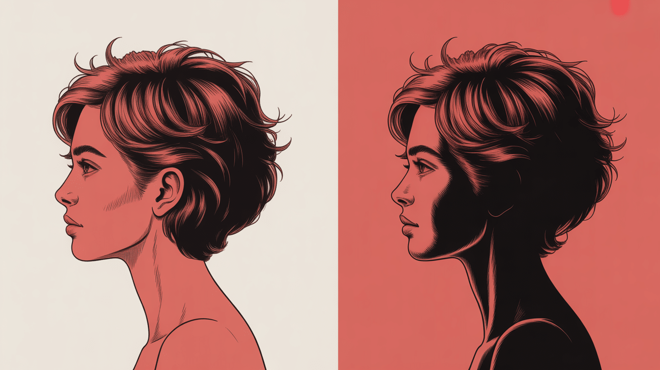 Transformation coupe courte cheveux fins et clairsemés