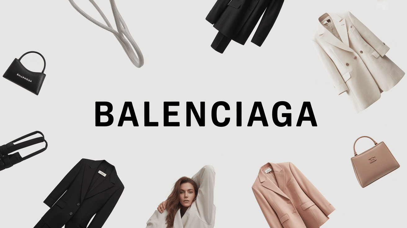 balenciaga logo composition minimaliste haute couture