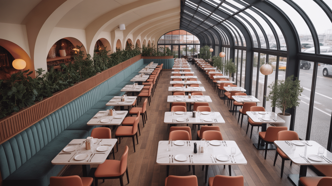 banquette resto vue agencement restaurant