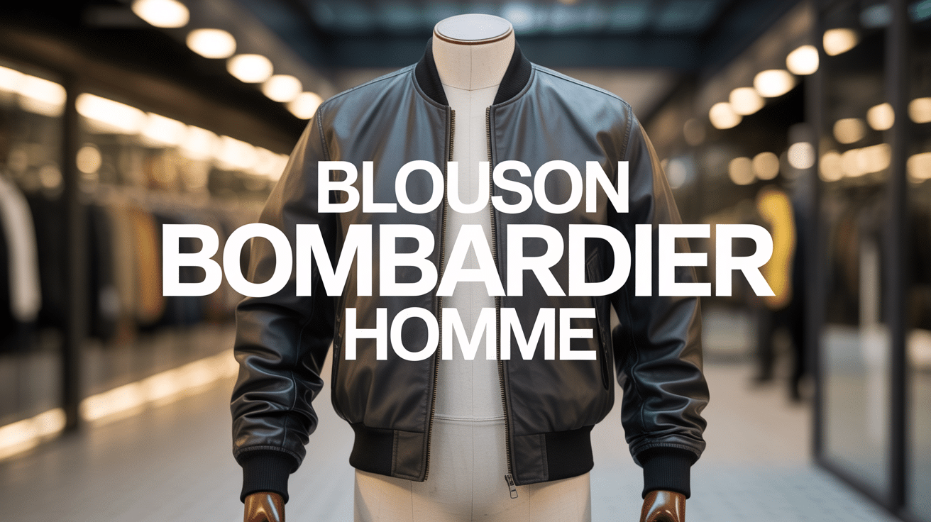 Bombardier homme cuir sur mannequin moderne