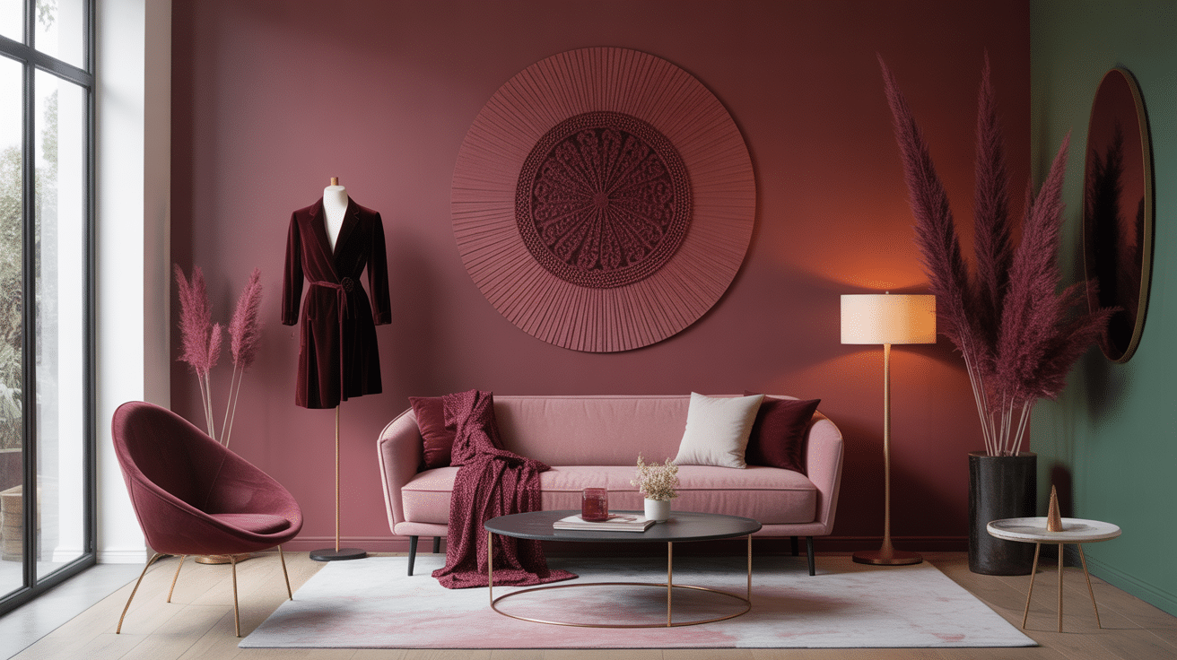 utilisations burgundy couleur déco mode