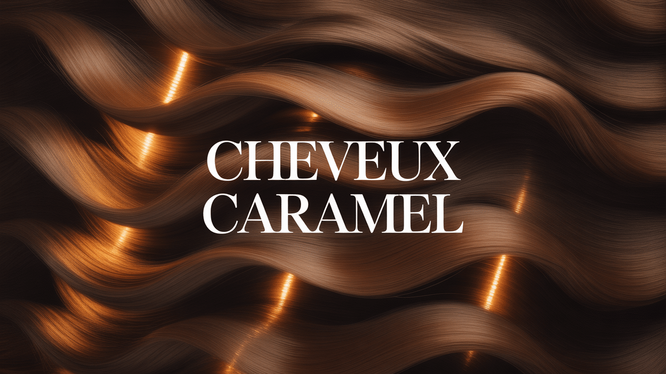 Cheveux caramel doré longs lumineux