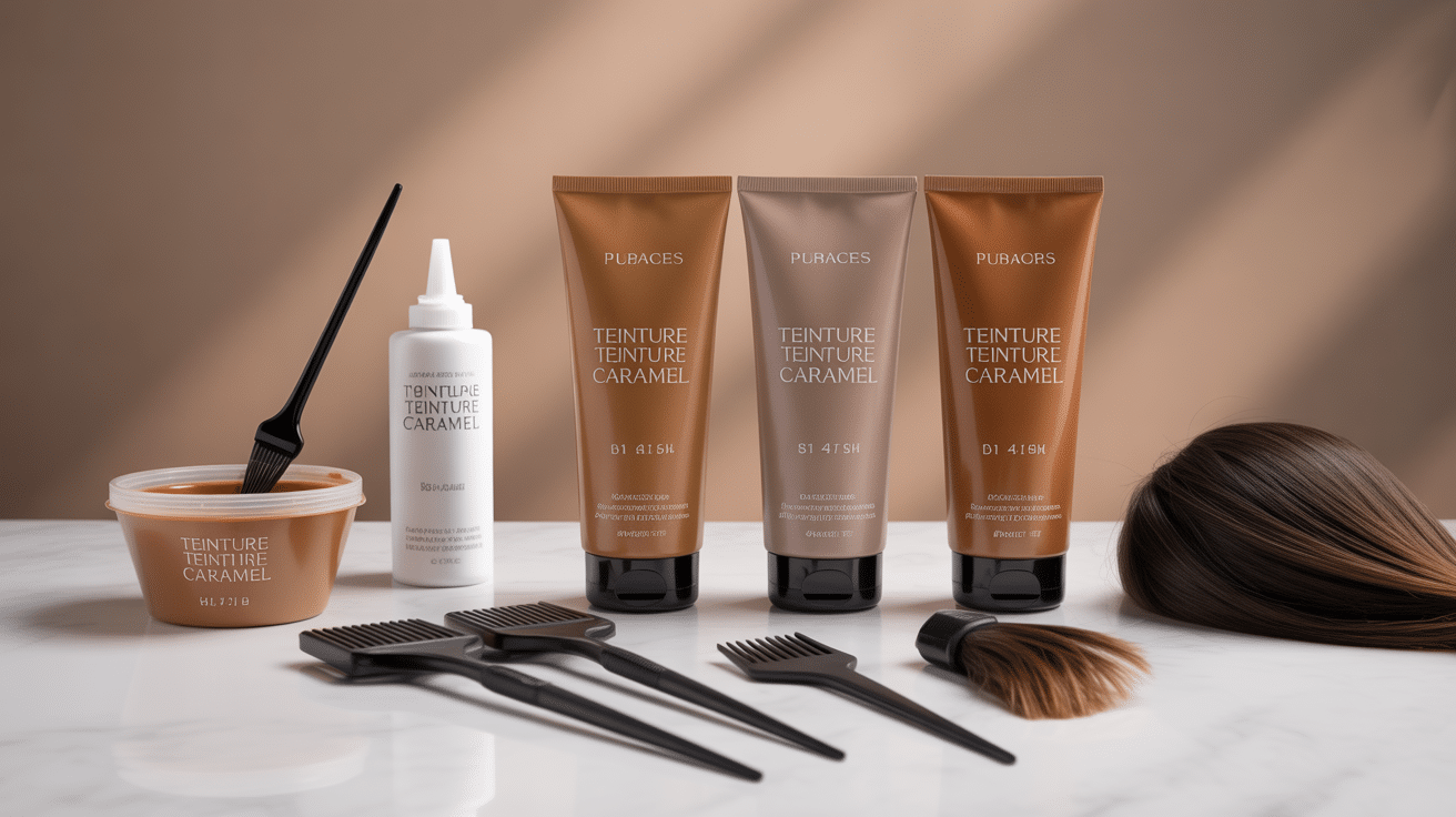 Kit technique application cheveux caramel